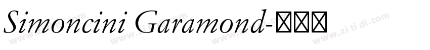 Simoncini Garamond字体转换